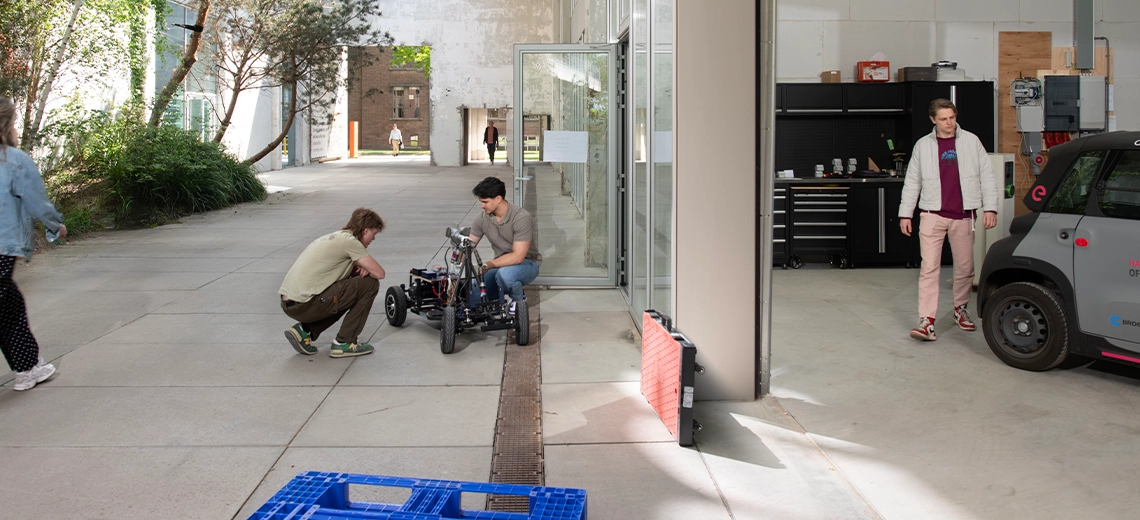 studenten binnenplaats